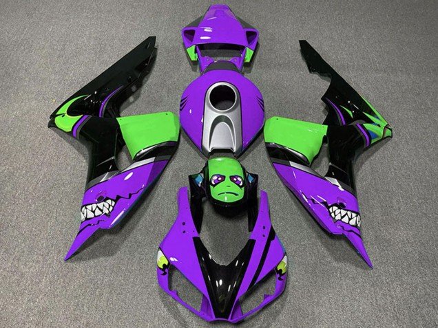 2006-2007 Purple Silver Green Glossy Black Shark Honda CBR1000RR Motorcycle Fairings