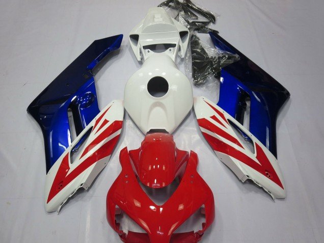 2004-2005 White Red Blue Honda CBR1000RR Motorcycle Fairings