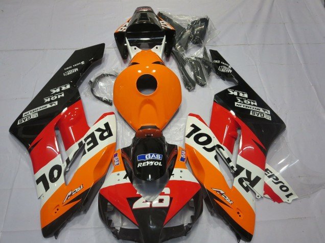 2004-2005 Orange White Red Glossy Black Repsol 26 Honda CBR1000RR Motorcycle Fairings