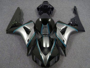 2006-2007 Silver Blue Glossy Black Pin Stripe Honda CBR1000RR Motorcycle Fairings