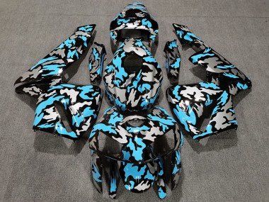 2005-2006 Camouflage Light Blue Honda CBR600RR Motorcycle Fairings