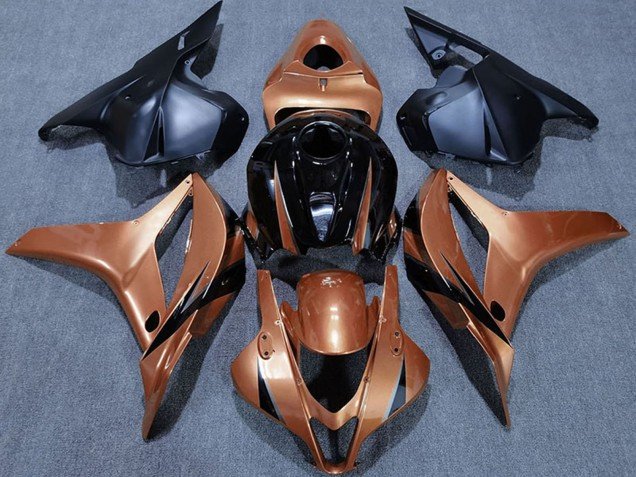 2009-2012 Candy Orange Glossy Black Honda CBR600RR Motorcycle Fairings