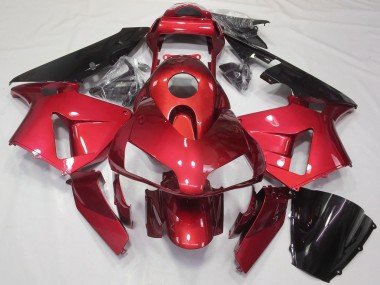 2003-2004 Red Glossy Black Honda CBR600RR Motorcycle Fairing Kits