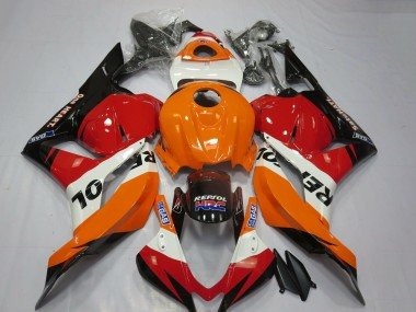 2009-2012 Orange White Red Glossy Black Repsol HRC Honda CBR600RR Motorcycle Fairings