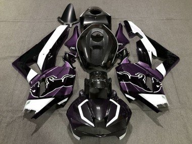 2013-2023 Black Carbon Fiber White Purple Bull Honda CBR600RR Motorcycle Fairings