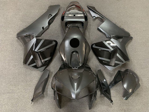 2005-2006 Dark Silver and Black Honda CBR600RR Motorcycle Fairings