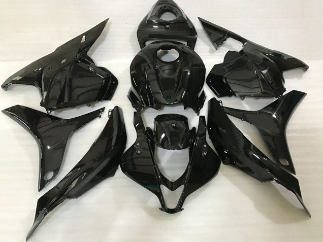 2009-2012 Glossy Black Honda CBR600RR Motorcycle Fairings