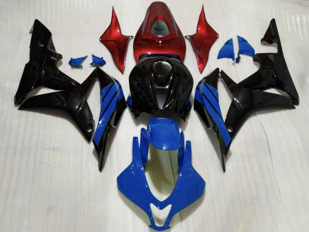 2007-2008 Red Blue Glossy Black Honda CBR600RR Motorcycle Fairings
