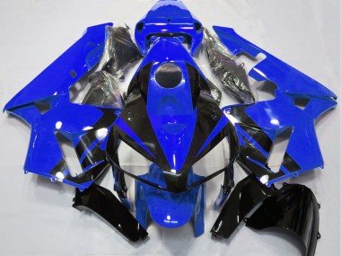 2005-2006 Blue Glossy Black Design Honda CBR600RR Motorcycle Fairings