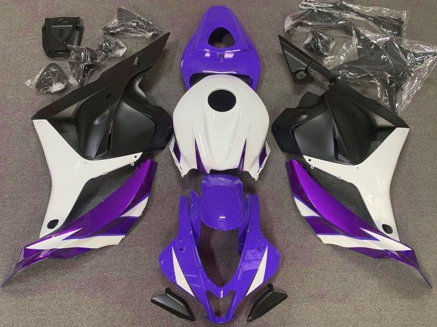 2009-2012 White Light Purple Blue Matte Black Honda CBR600RR Motorcycle Fairings