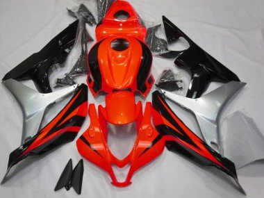 2007-2008 Silver Red Glossy Black OEM Style Honda CBR600RR Motorcycle Fairing