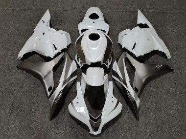 2009-2012 White Silver Glossy Black Honda CBR600RR Motorcycle Fairings