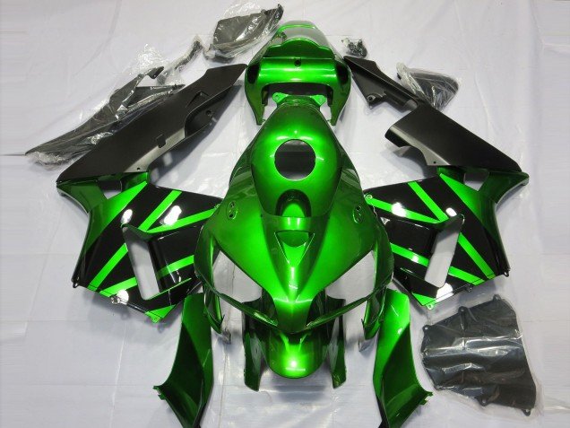 2005-2006 Green Black Honda CBR600RR Motorcycle Fairings