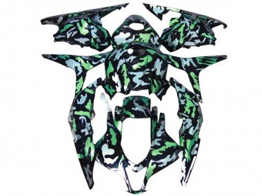 2009-2012 Green Grey Camouflage Honda CBR600RR Motorcycle Fairings