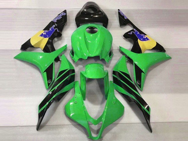 2007-2008 Green Yellow Glossy Black Blue Bull Honda CBR600RR Motorcycle Fairings