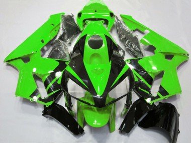 2005-2006 Green Glossy Black Design Honda CBR600RR Motorcycle Fairings