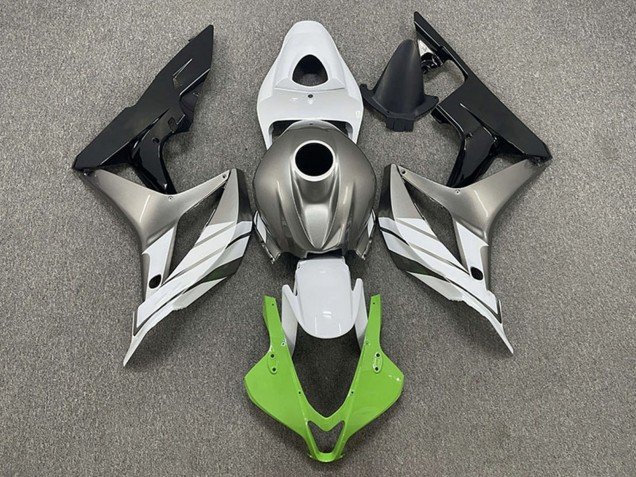 2007-2008 Silver White Green Glossy Black Honda CBR600RR Motorcycle Fairings