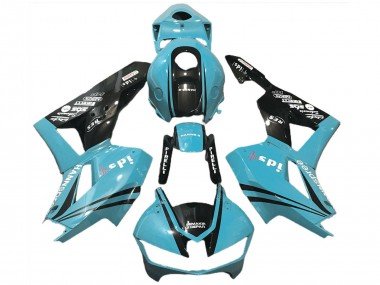 2013-2023 Light Blue Glossy Black Honda CBR600RR Motorcycle Fairings
