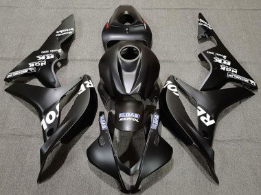 2007-2008 Matte Black White Repsol Honda CBR600RR Motorcycle Fairings