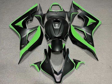 2007-2008 Green Matte Black Honda CBR600RR Motorcycle Fairing