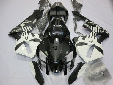 2005-2006 White Matte Black Puisher Logo Honda CBR600RR Motorcycle Fairings