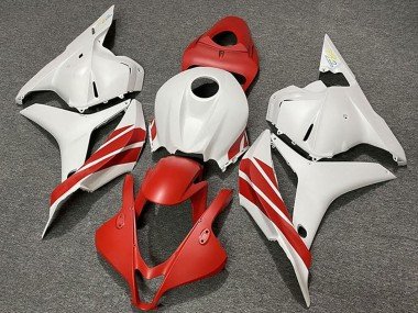 2009-2012 White Red Honda CBR600RR Motorcycle Fairings