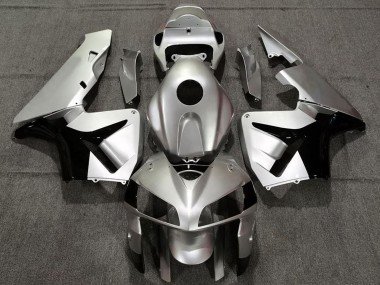 2005-2006 Matte Silver and Black Honda CBR600RR Motorcycle Fairings