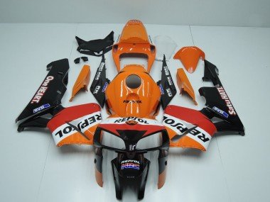 2005-2006 Orange Red White Black One Heart Repsol Honda CBR600RR Motorcycle Fairings