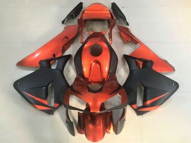 2003-2004 Orange Matte Black Honda CBR600RR Motorcycle Fairings