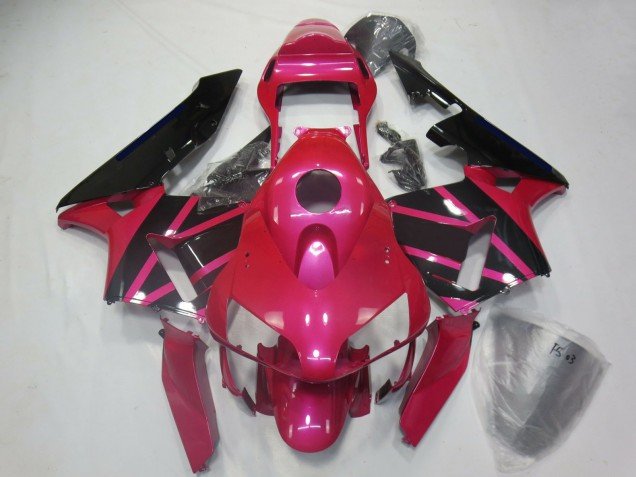 2003-2004 Pink Glossy Black Honda CBR600RR Motorcycle Fairings