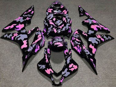 2007-2008 Pink Grey Camouflage Honda CBR600RR Motorcycle Fairings