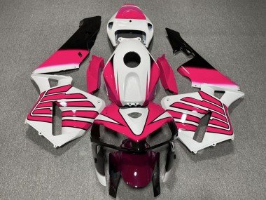 2005-2006 White Pink Wings Honda CBR600RR Motorcycle Fairings