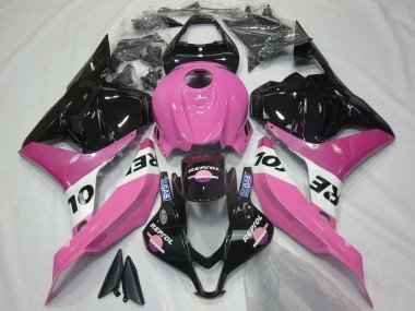 2009-2012 Pink White Glossy Black Repsol Honda CBR600RR Motorcycle Fairings