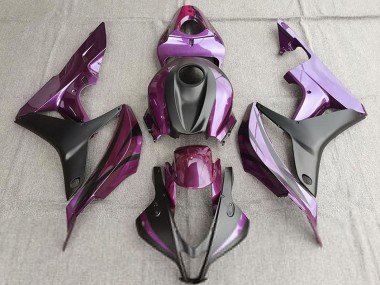 2007-2008 Purple Matte Black Honda CBR600RR Motorcycle Fairing