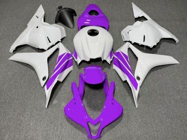 2009-2012 White Purple Stripe Honda CBR600RR Motorcycle Fairings