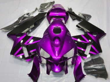 2005-2006 Purple Glossy Black Design Honda CBR600RR Motorcycle Fairings