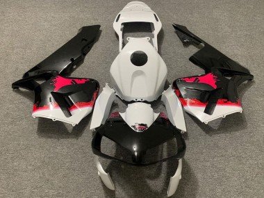 2003-2004 Red Glossy Black Splatter Honda CBR600RR Motorcycle Fairings