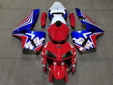 2005-2006 White Red Blue 69 Honda CBR600RR Motorcycle Fairings