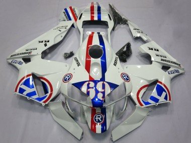 2003-2004 White Red Blue Repsol 69 Honda CBR600RR Motorcycle Fairings