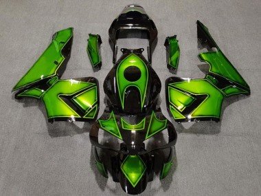 2003-2004 Green Glossy Black Honda CBR600RR Motorcycle Fairings