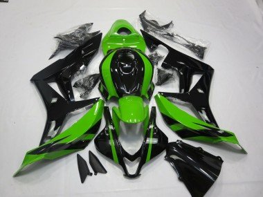 2007-2008 Green Glossy Black Honda CBR600RR Motorcycle Fairings