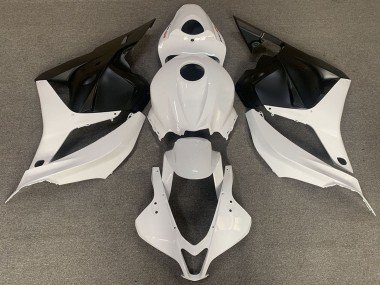 2009-2012 White Matte Black Honda CBR600RR Motorcycle Fairings