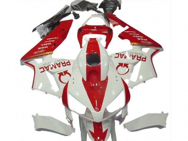 2005-2006 White Red Pramac Honda CBR600RR Motorcycle Fairings