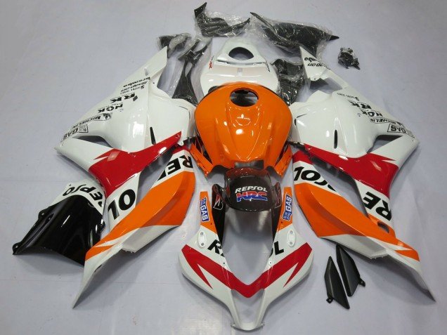 2009-2012 Orange White Red Glossy Black Repsol Honda CBR600RR Motorcycle Fairings