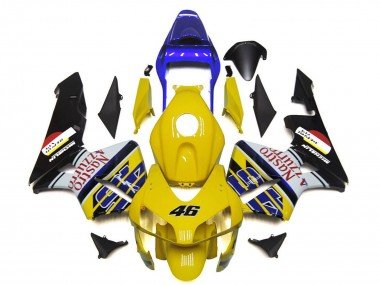 2003-2004 Yellow Blue White Glossy Black Nastro Azzurro 46 Honda CBR600RR Motorcycle Fairings