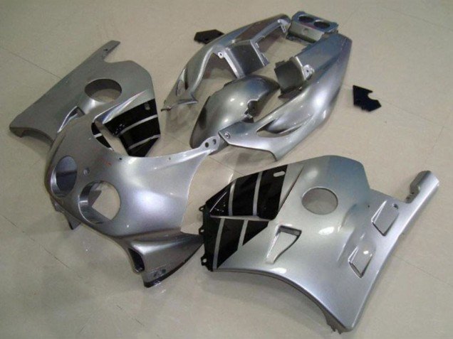 1990-1998 Silver Glossy Black Honda CBR250RR Motorcycle Fairings