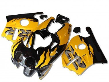 1990-1998 Yellow Glossy Black RR Honda CBR250RR Motorcycle Fairings