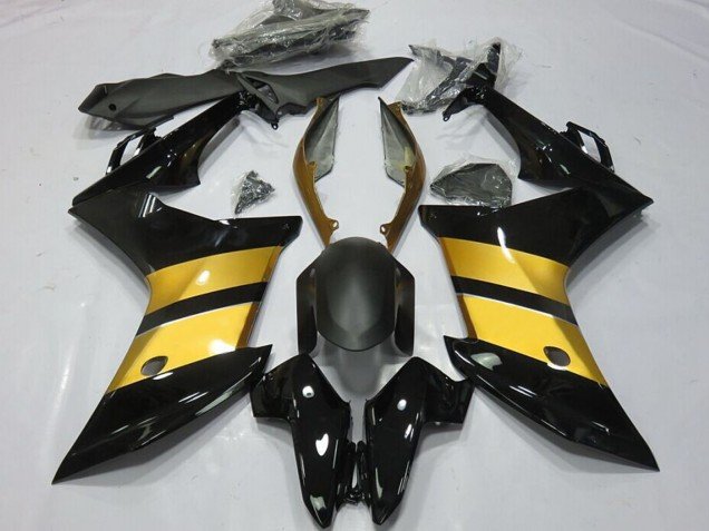 2011-2012 Gold Glossy Black CBR Design Honda CBR600F Motorcycle Fairings
