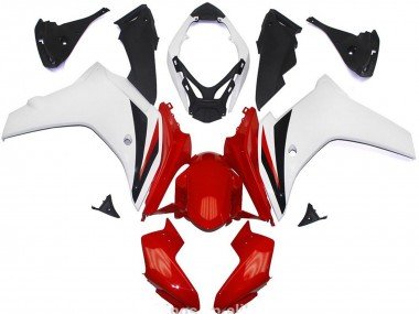 2011-2012 White Red Glossy Black Honda CBR600F Abs Motorcycle Fairings
