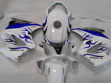 2002-2013 White Blue Flame Honda VFR 800 Motorcycle Fairings